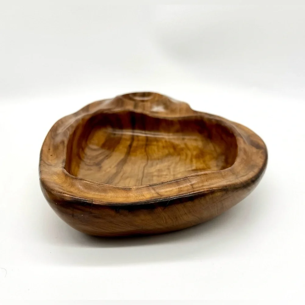 Vintage DAN KARNER Hand Carved Mid Century Wooden Serving Bowl Barcelona, Spain